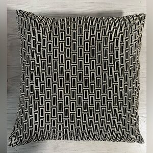Black & Gold Geometric Throw Pillow - Home Accents